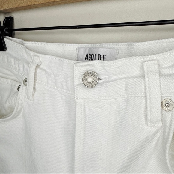 AGOLDE White Raw Hem Jeans - Picture 3 of 7